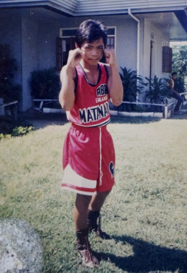 Manny Pacquiao aged 12 in General Santos, the Philippines
